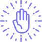 Blessing Icon for Spiritual Connection Course Icon of an open hand with radiant lines, symbolizing blessings and spiritual energy for the Blessing Course